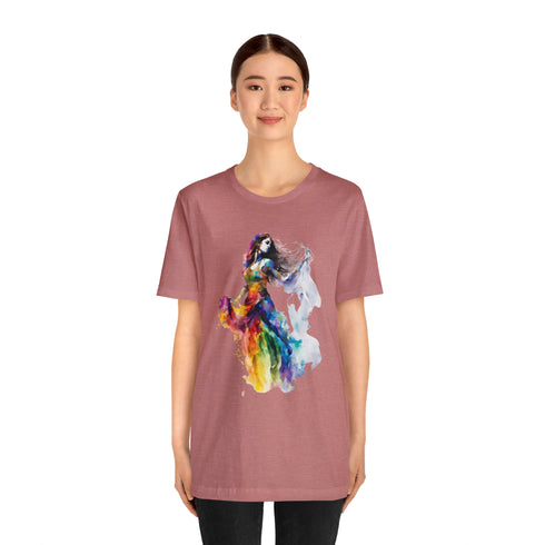 Rainbow Belly Dancer's Pose - Short Sleeve Tee